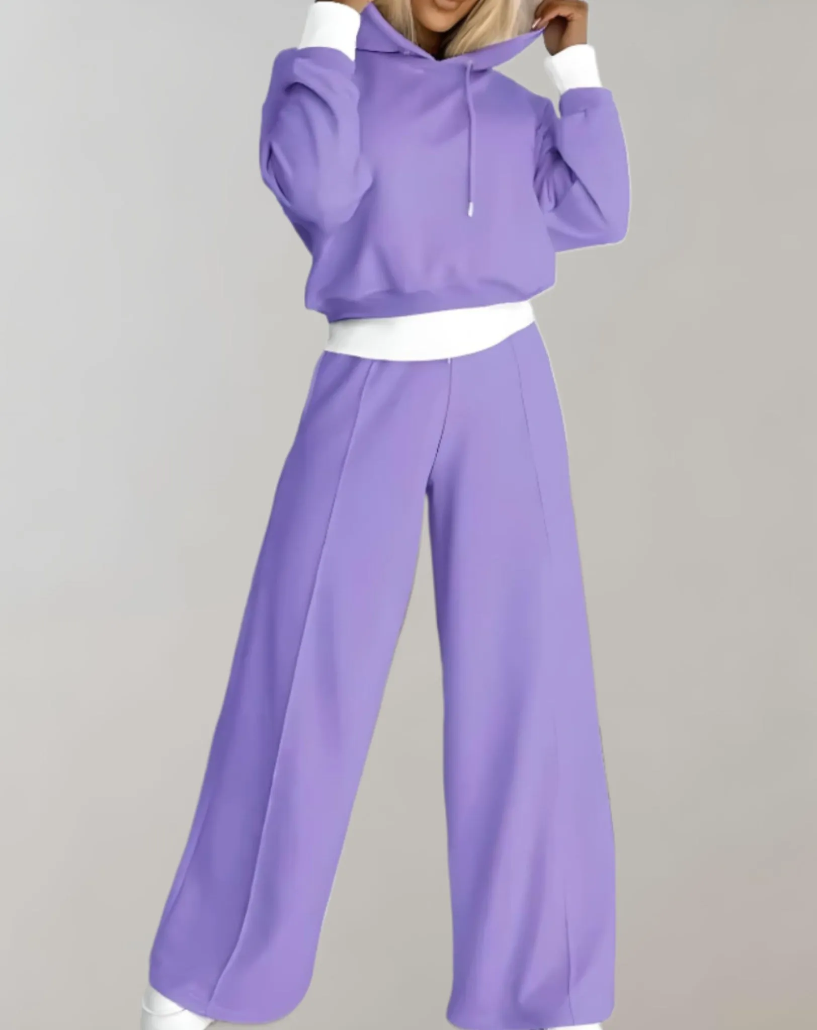 Bethany | Women's Two Piece Wide Leg Tracksuit Set sold by Northstyle Fashion product image thumbnail 2