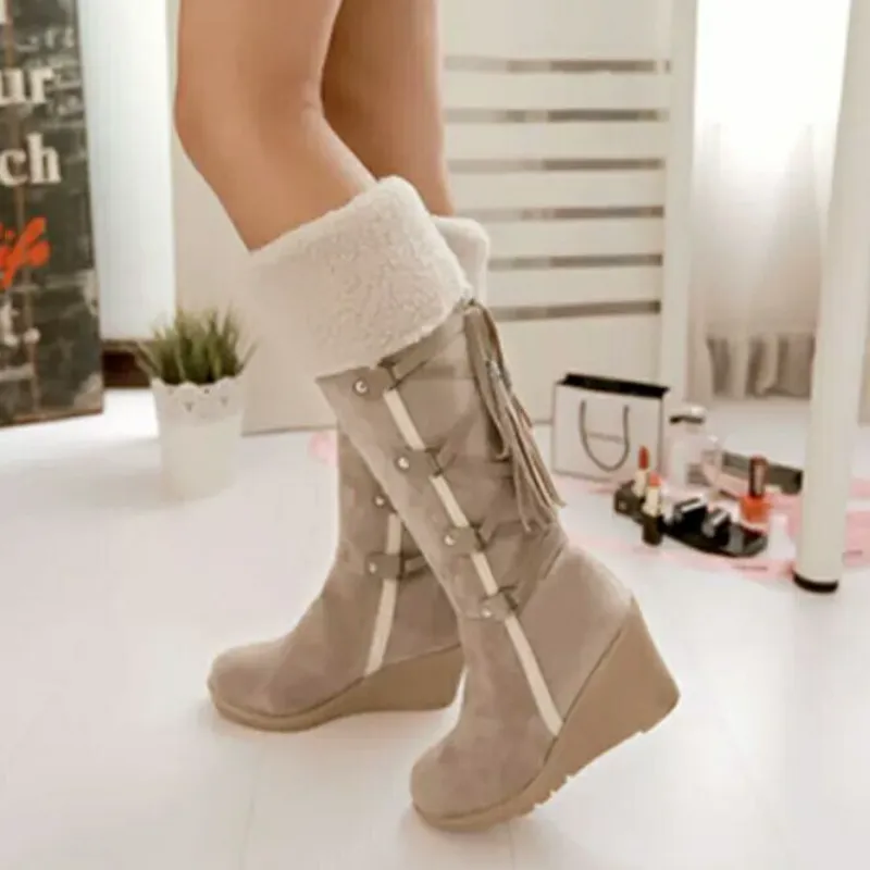 Diana | Women’s Wedge Heel Winter Boots with Warm Lining sold by Northstyle Fashion