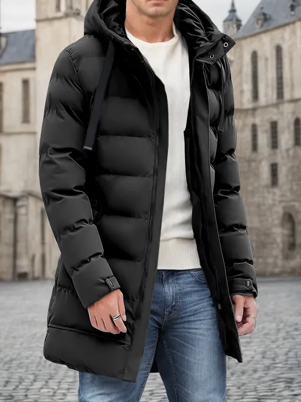 Henry | Men’s Long Hooded Winter Puffer Coat sold by Northstyle Fashion