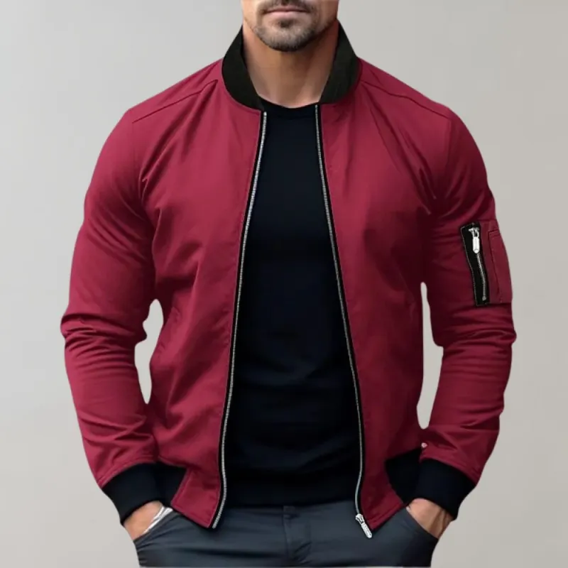Stanley | Men’s Slim Fit Zip Up Multipocket Bomber Jacket sold by Northstyle Fashion