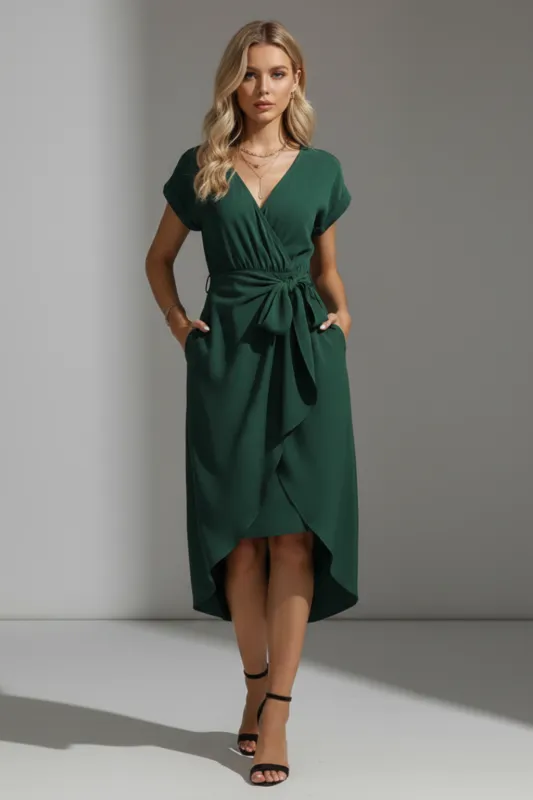 Orla | V-Neck Flattering Christmas Party Midi Dress sold by Northstyle Fashion