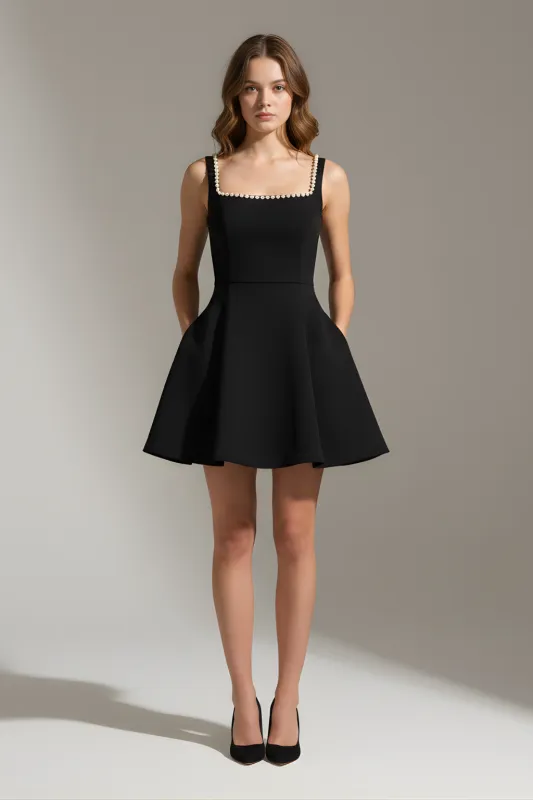 Women’s Flattering Christmas Party Pearl Mini Dress sold by Northstyle Fashion