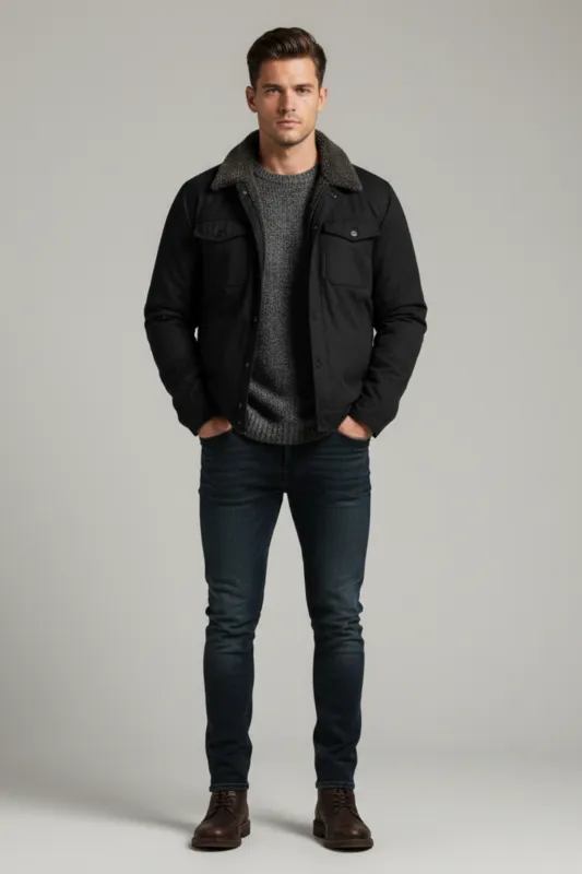 Logan | Warm Sherpa-Lined Jacket sold by Northstyle Fashion