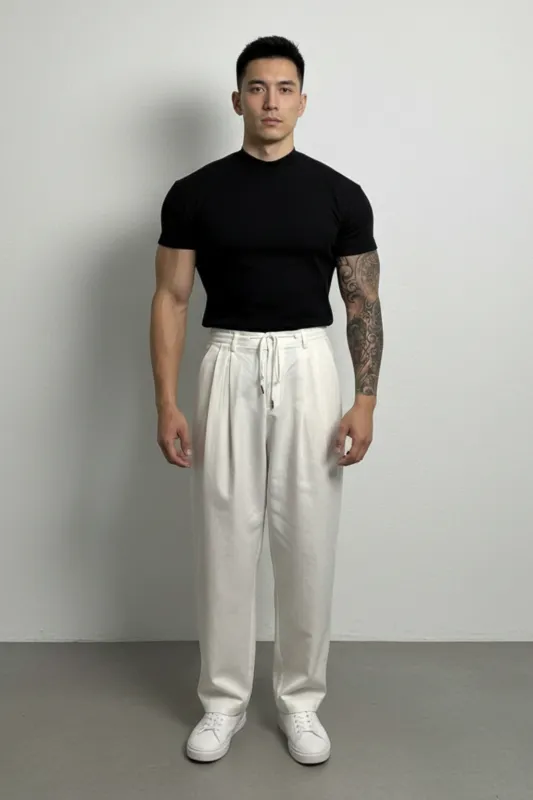 Jaxon Ribbed Mock Neck T-Shirt sold by Northstyle Fashion