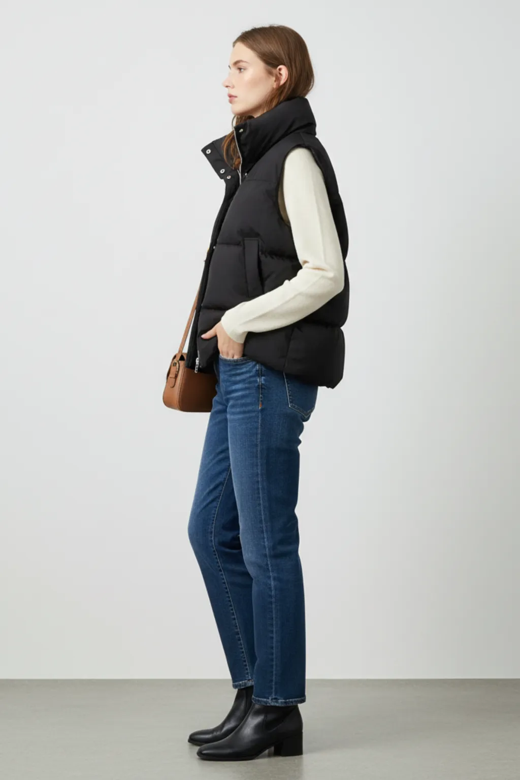 Women’s Warm Cropped Quilted Vest sold by Northstyle Fashion product image thumbnail 2