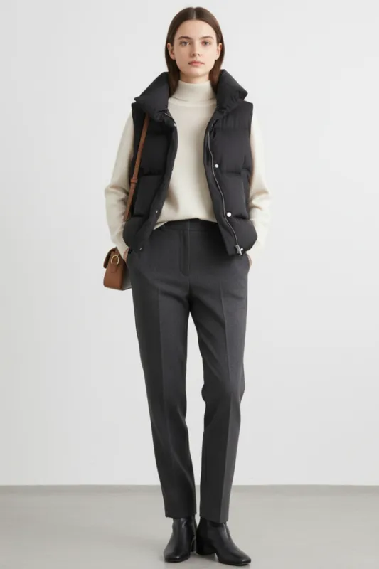 Women’s Warm Cropped Quilted Vest sold by Northstyle Fashion