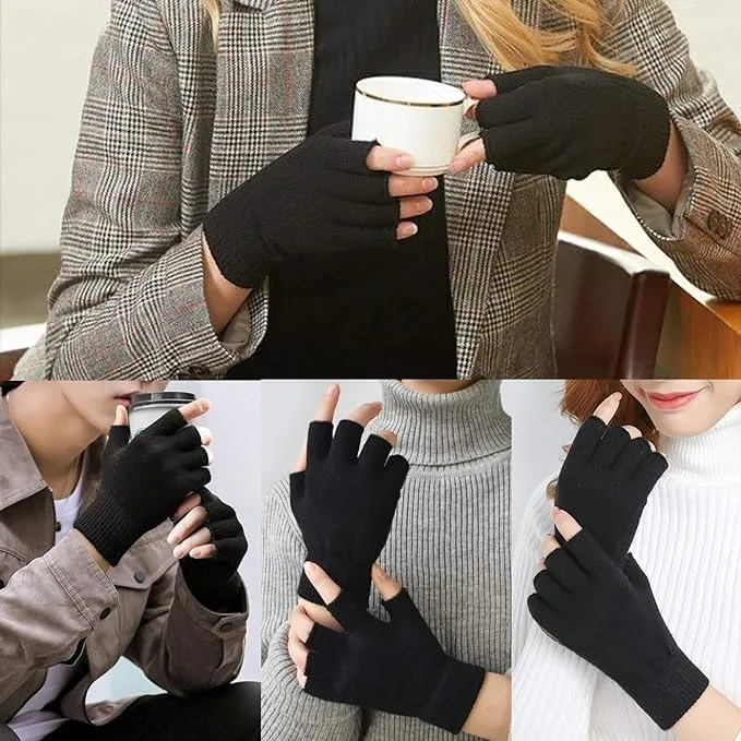 2-Pack Winter Knitted Fingerless Gloves - WarmFlex Set sold by Northstyle Fashion product image thumbnail 3