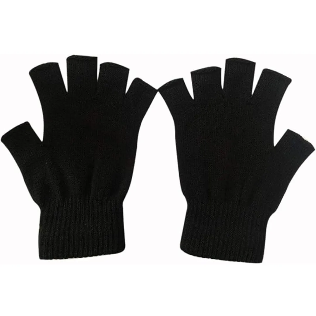 2-Pack Winter Knitted Fingerless Gloves - WarmFlex Set sold by Northstyle Fashion