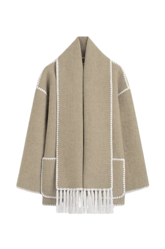 Women’s Poppy Fringed Scarf Coat sold by Northstyle Fashion
