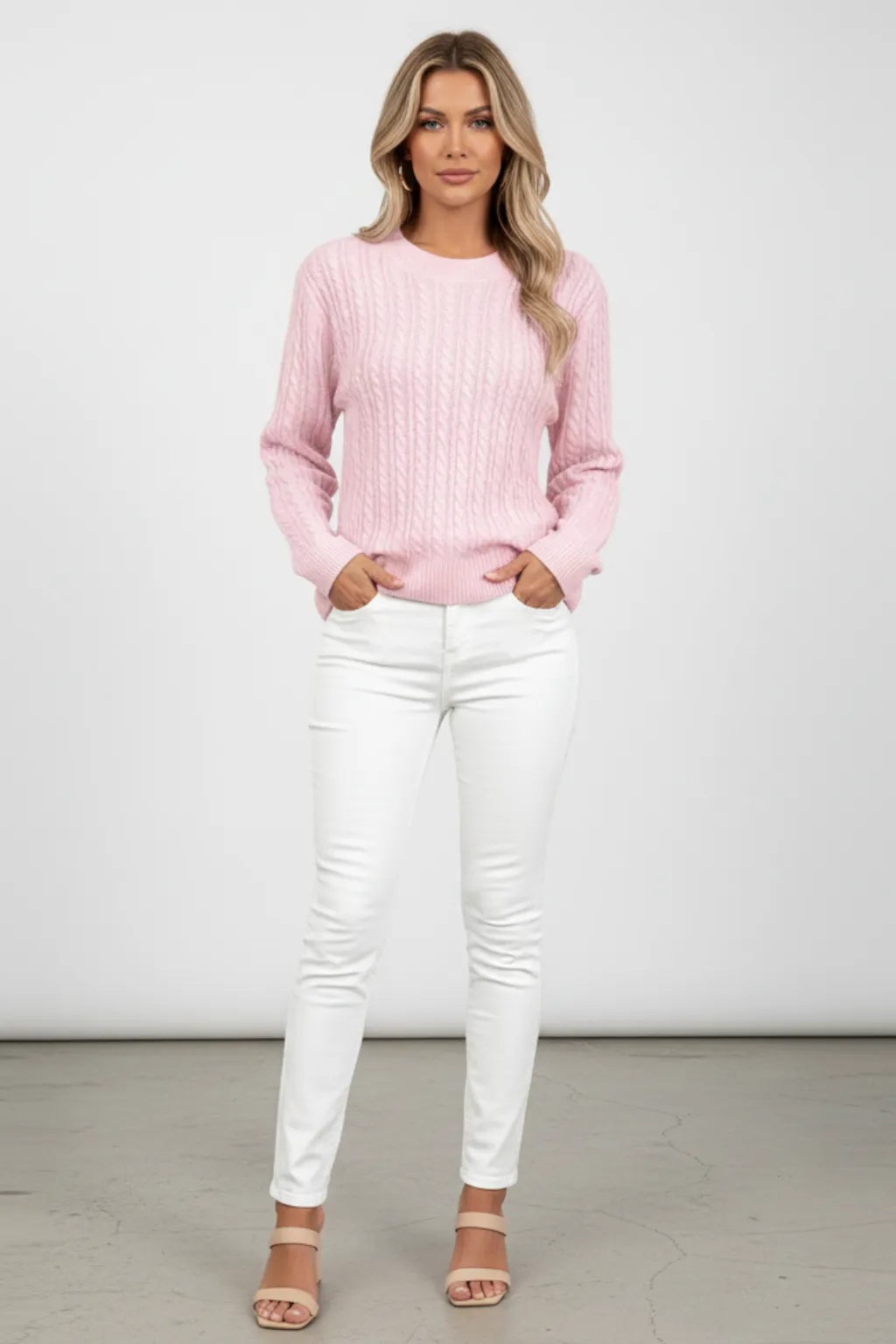 Women’s Long Sleeve Cable Knit Sweater sold by Northstyle Fashion product image thumbnail 2