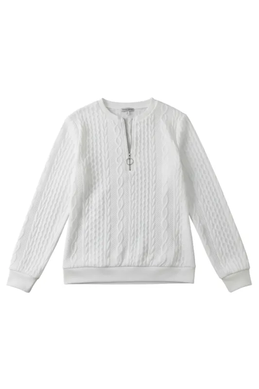 Women’s Sweater with Zipper Neckline sold by Northstyle Fashion