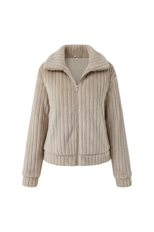 Women’s Plush Fleece Jacket for Everyday Comfort sold by Northstyle Fashion
