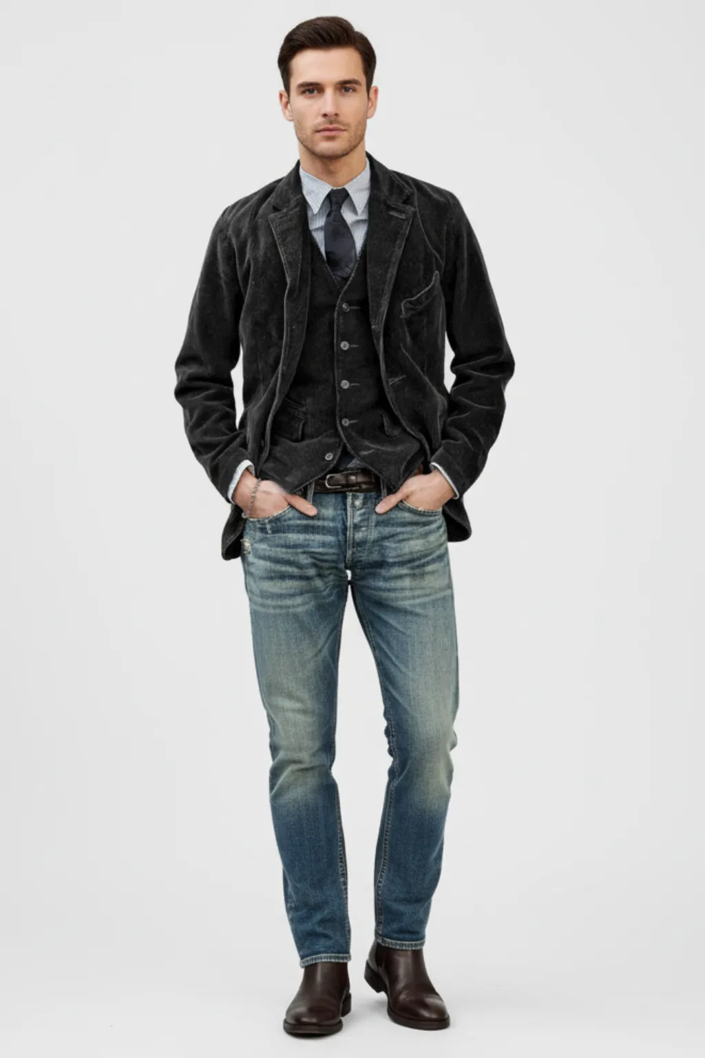 Men's Wool Jacket and Vest sold by Northstyle Fashion product image thumbnail 2