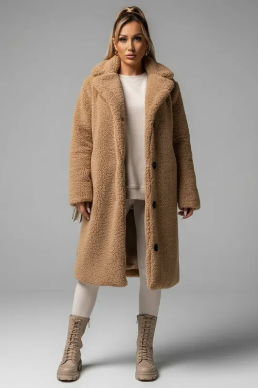 Women’s Elegant Plush Coat sold by Northstyle Fashion
