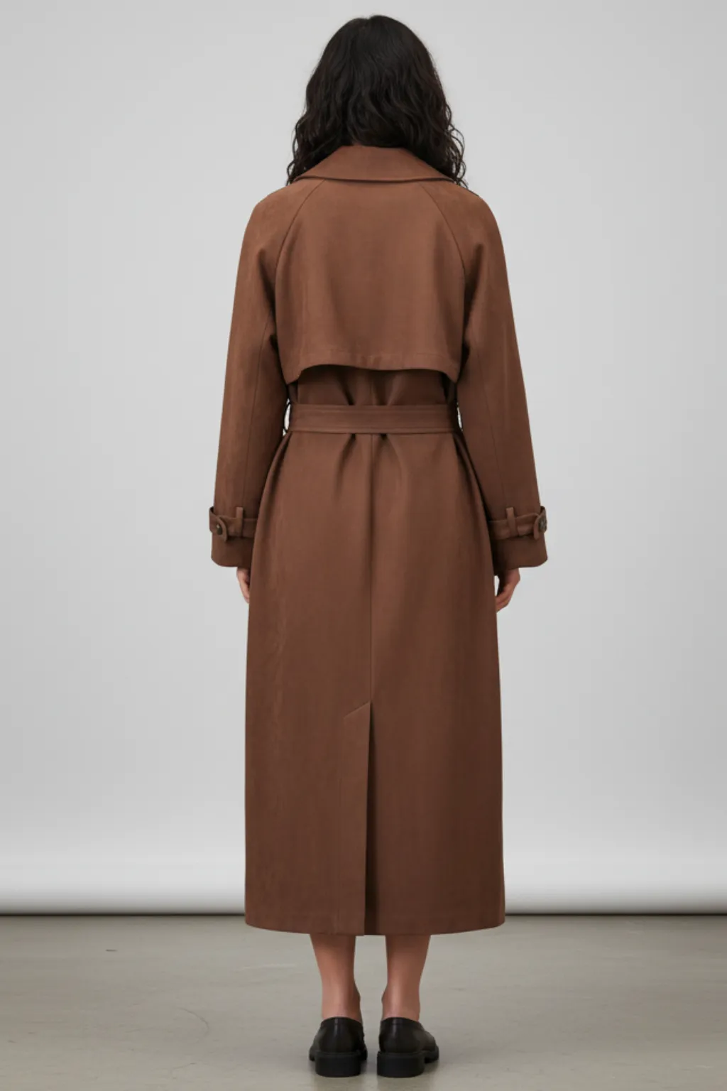 Women’s Suede Trench Coat sold by Northstyle Fashion product image thumbnail 2