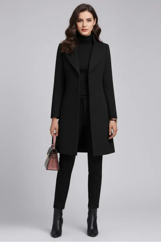 Women's Elegant Long Coat sold by Northstyle Fashion