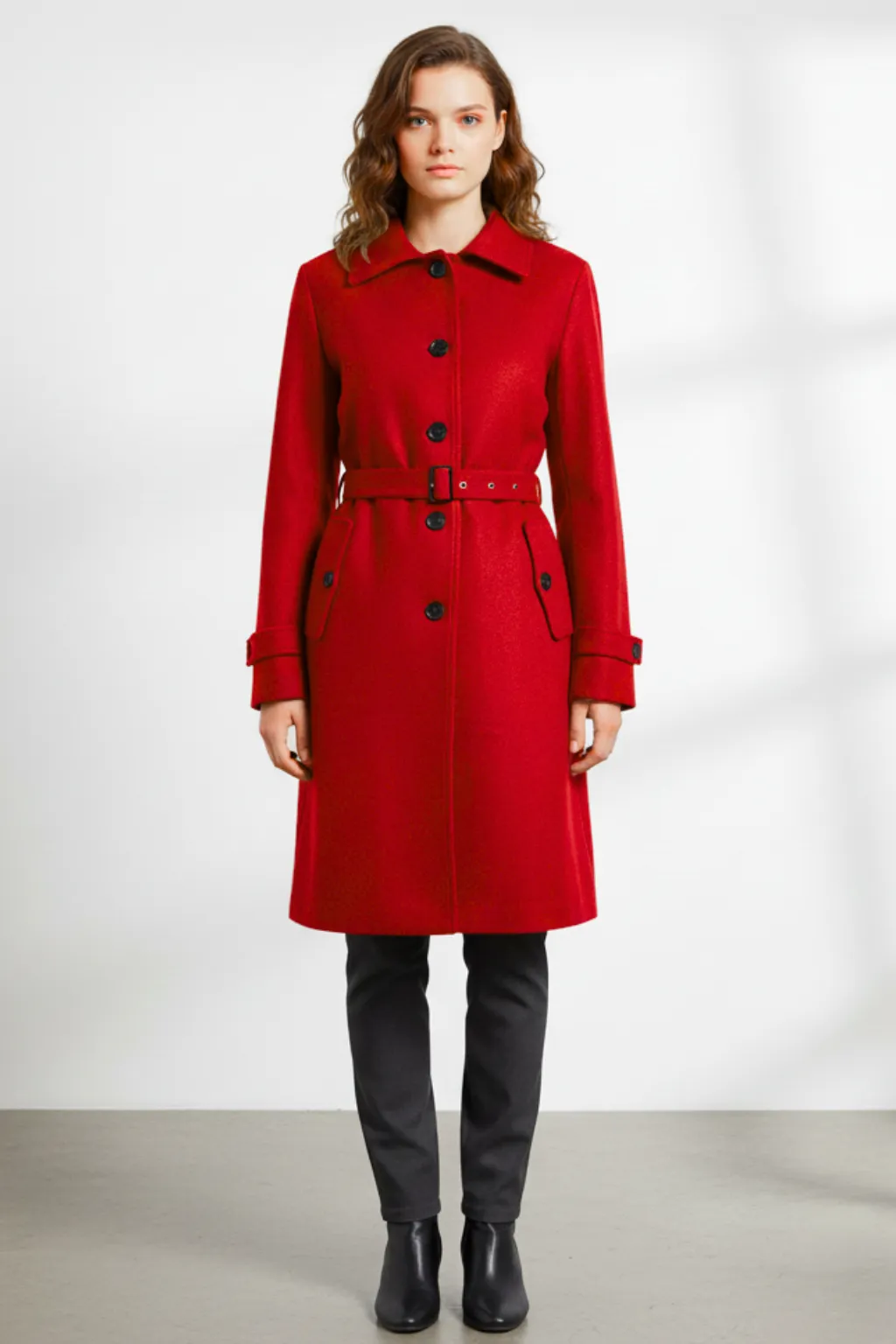 Women's Classic Belted Coat sold by Northstyle Fashion product image thumbnail 3