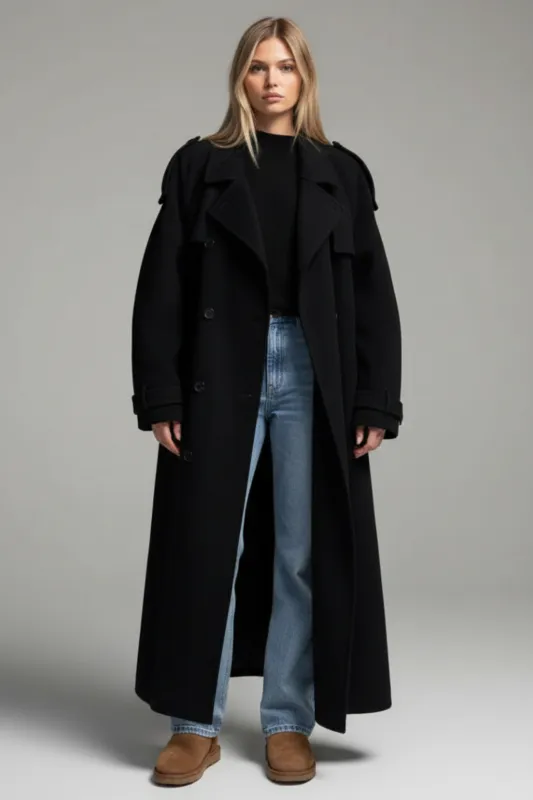 Women's Double-Breasted Trench Coat sold by Northstyle Fashion