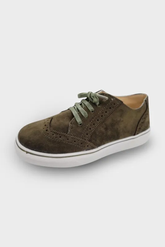 Women’s Suede Lace Up Trainers Comfortable Casual Walking Shoes made by Northstyle Fashion