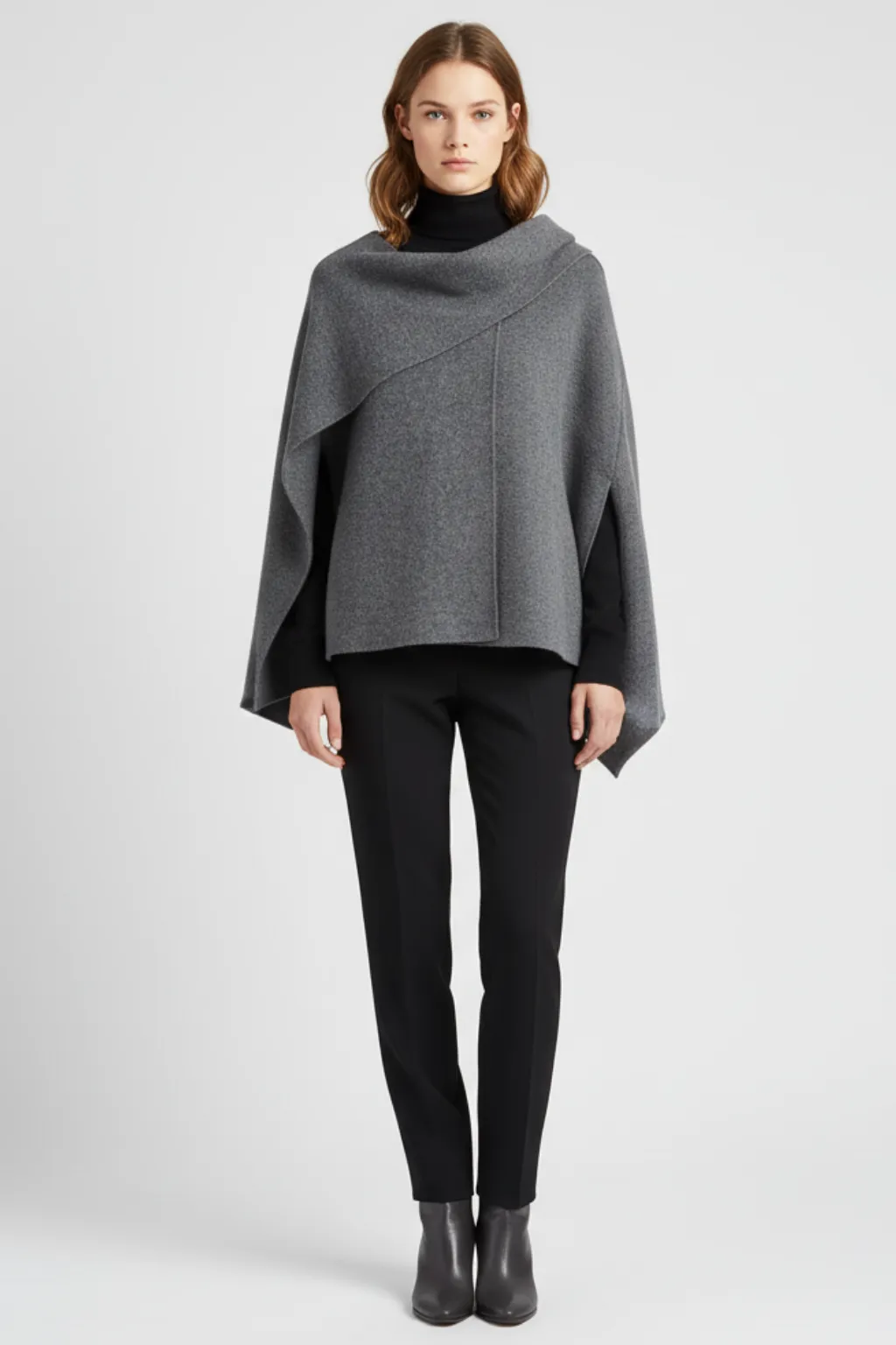 Women’s Wool Blend Poncho Cape Winter Wrap Elegant Warm Layer sold by Northstyle Fashion