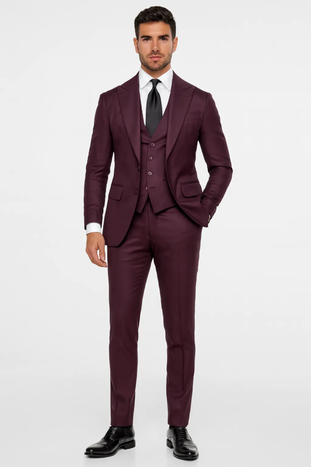 Men’s Three-Piece Suit Set Blazer Waistcoat and Trousers Wedding Suit sold by Northstyle Fashion