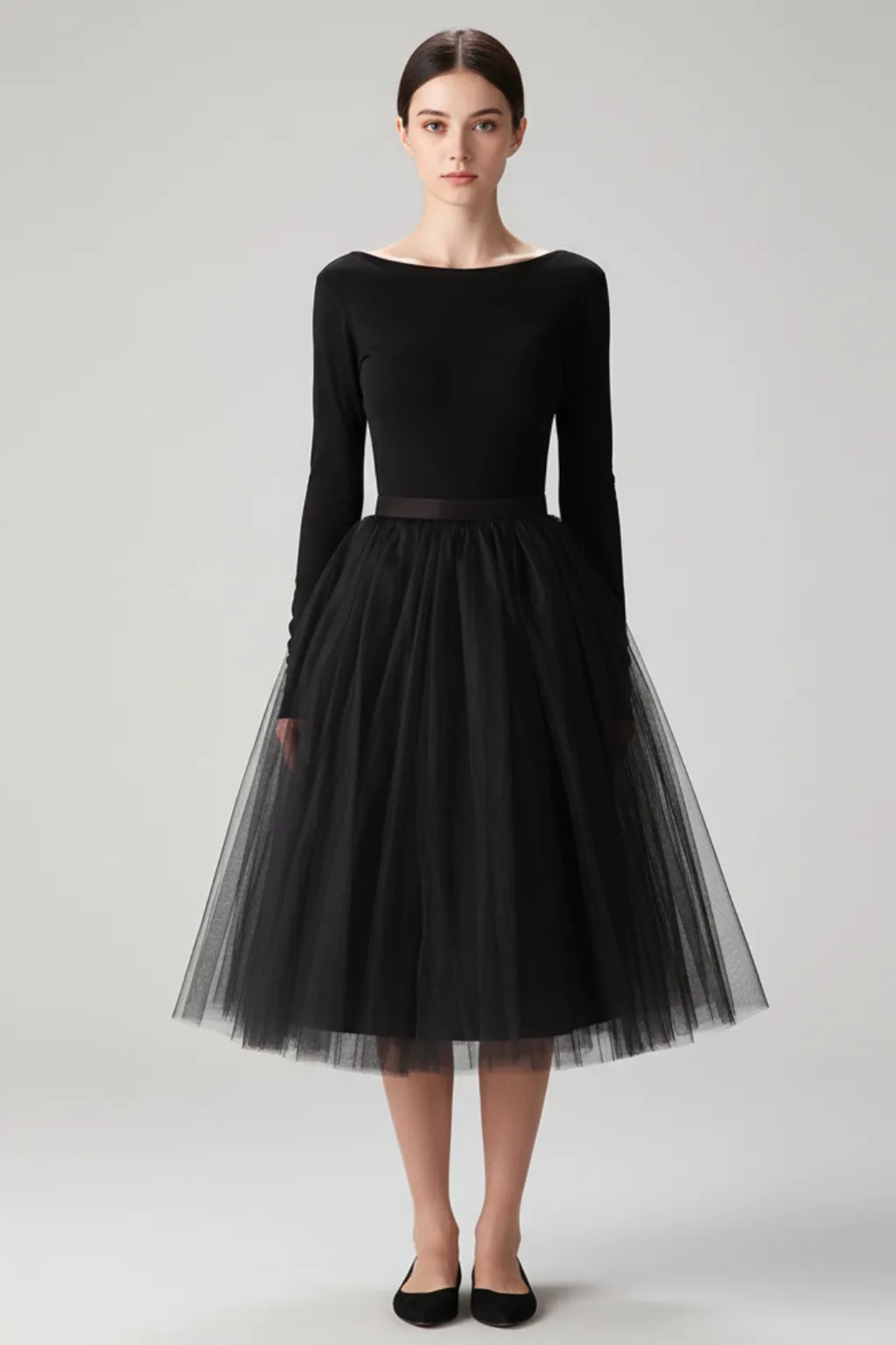 Women’s Classic Tulle Midi Skirt sold by Northstyle Fashion product image thumbnail 2