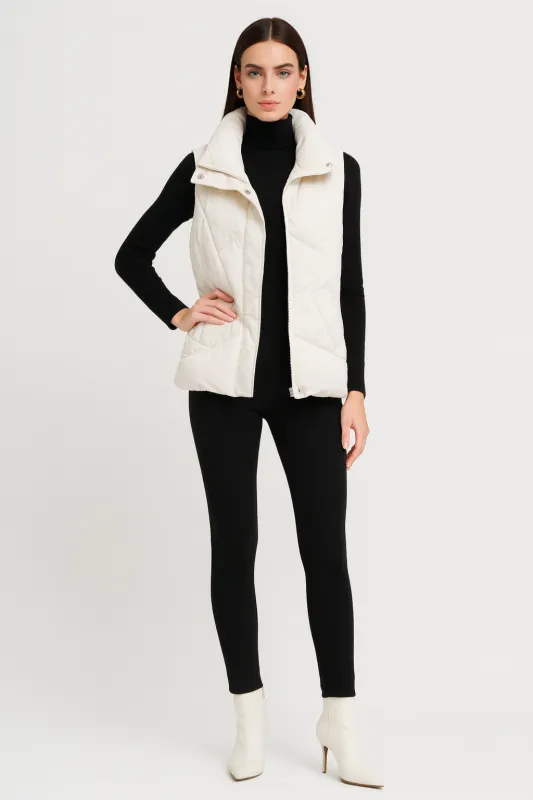 Women’s Padded Gilet Lightweight Warm Winter Sleeveless Puffer Vest sold by Northstyle Fashion