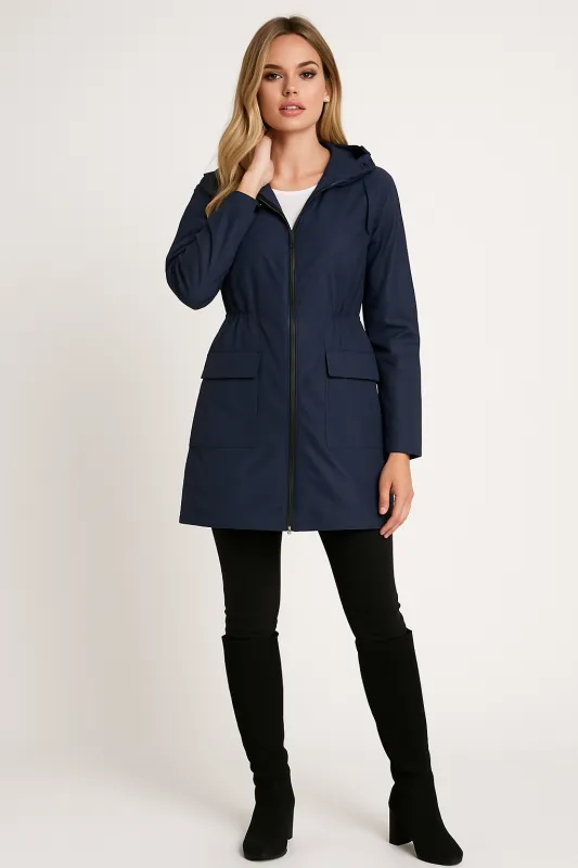 Women's Long Rain Jacket with Hood sold by Northstyle Fashion