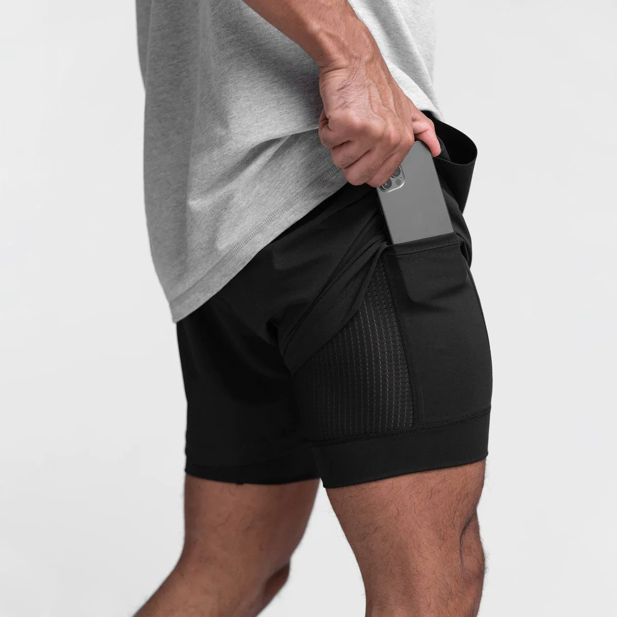 Men's 2-in-1 Workout Shorts sold by Northstyle Fashion product image thumbnail 2
