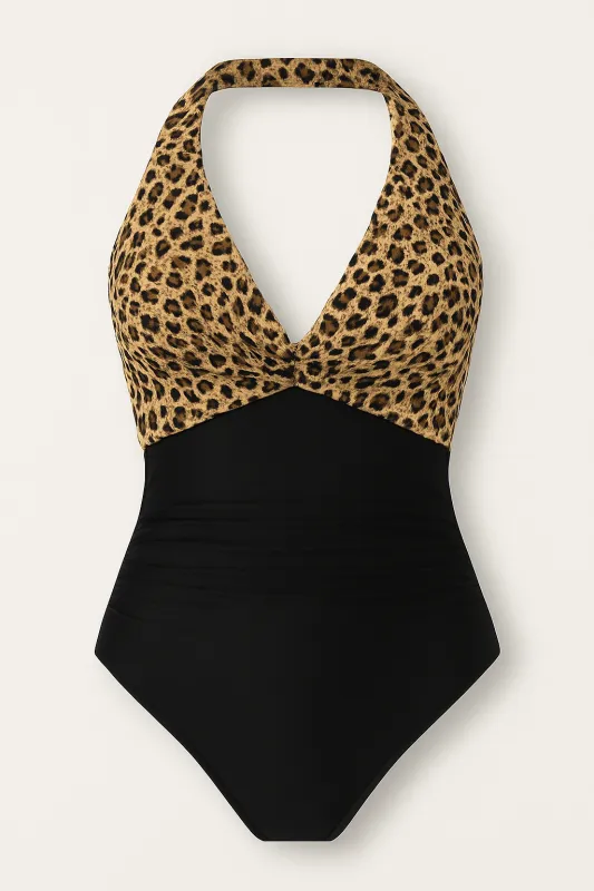 Women’s Halter Wrap One-Piece Swimsuit sold by Northstyle Fashion