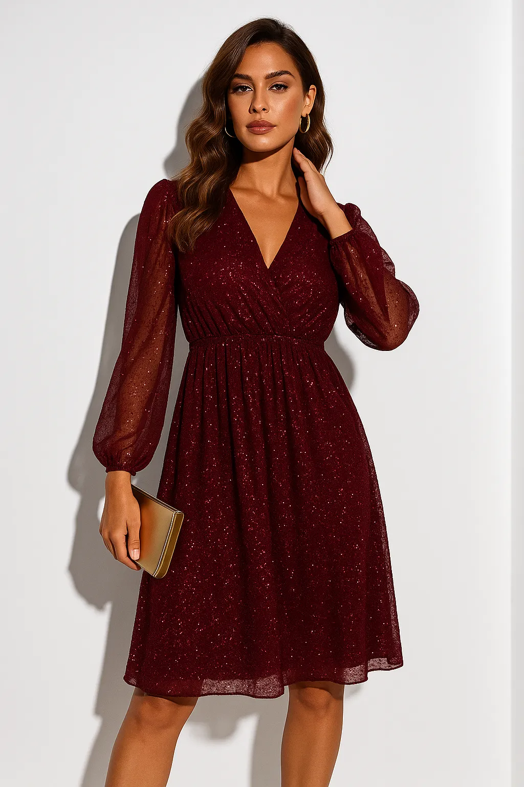 Women’s Elegant Glitter Mini Dress sold by Northstyle Fashion product image thumbnail 4