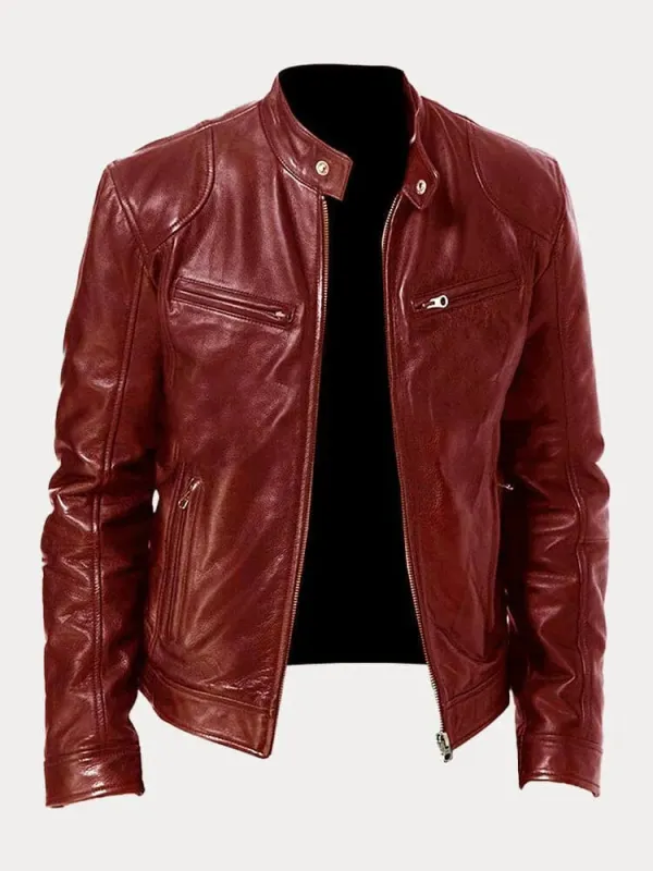 Eric | Men’s Zip Up Moto Inspired Jacket sold by Northstyle Fashion