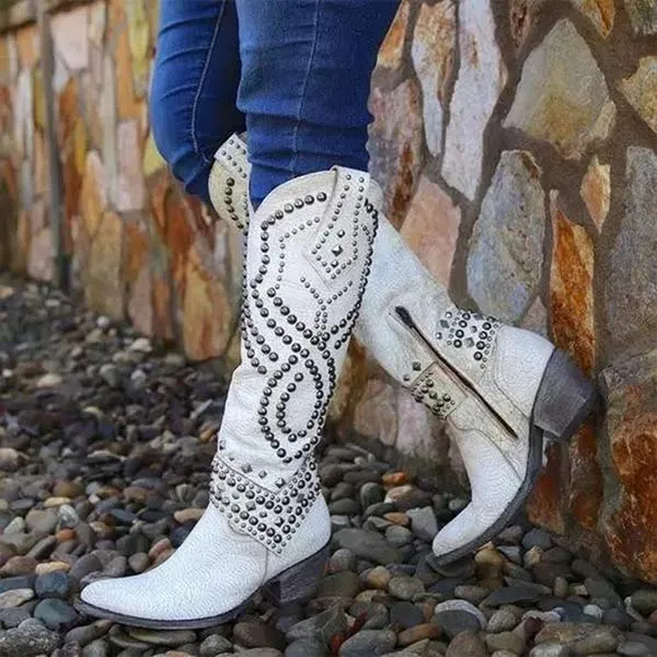 Stylish Western Knee-High Boots for Women sold by Northstyle Fashion product image thumbnail 4