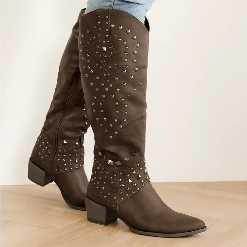 Stylish Western Knee-High Boots for Women made by Northstyle Fashion