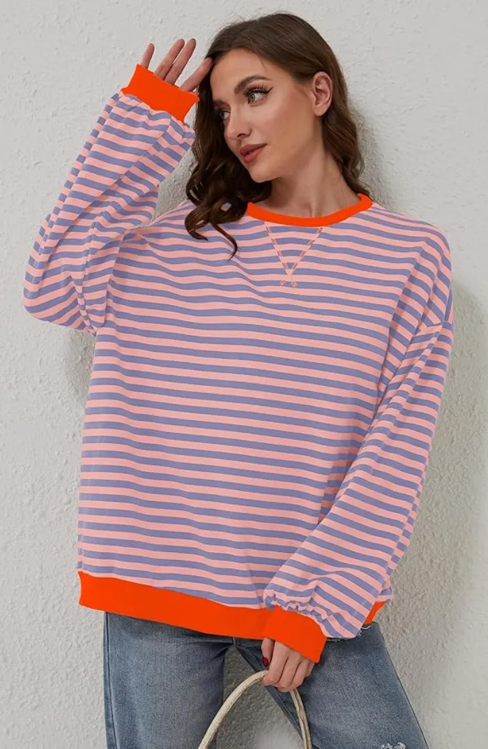 Cozy Striped Oversized Sweater sold by Northstyle Fashion product image thumbnail 3