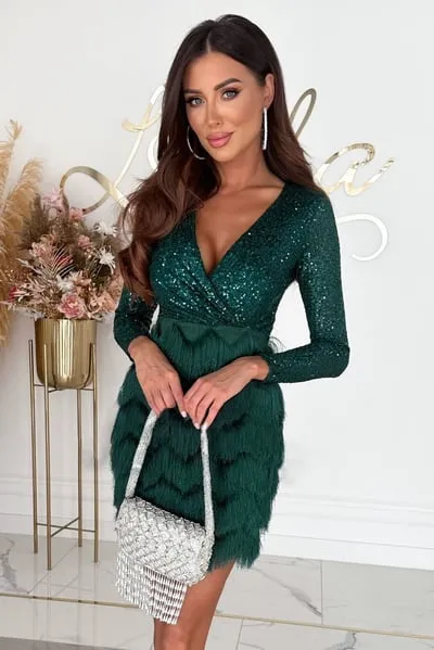 Elegant Sequin Fringe Dress with Glamorous Detail sold by Northstyle Fashion product image thumbnail 2