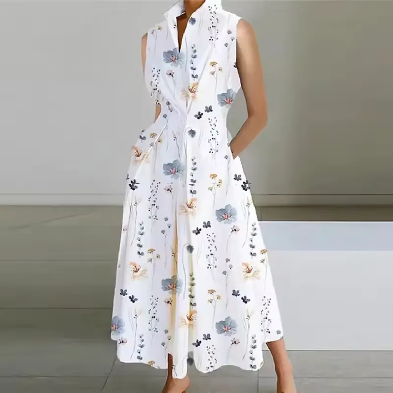 Elegant Button-Down Shirt Dress with Cinched Waist sold by Northstyle Fashion product image thumbnail 2