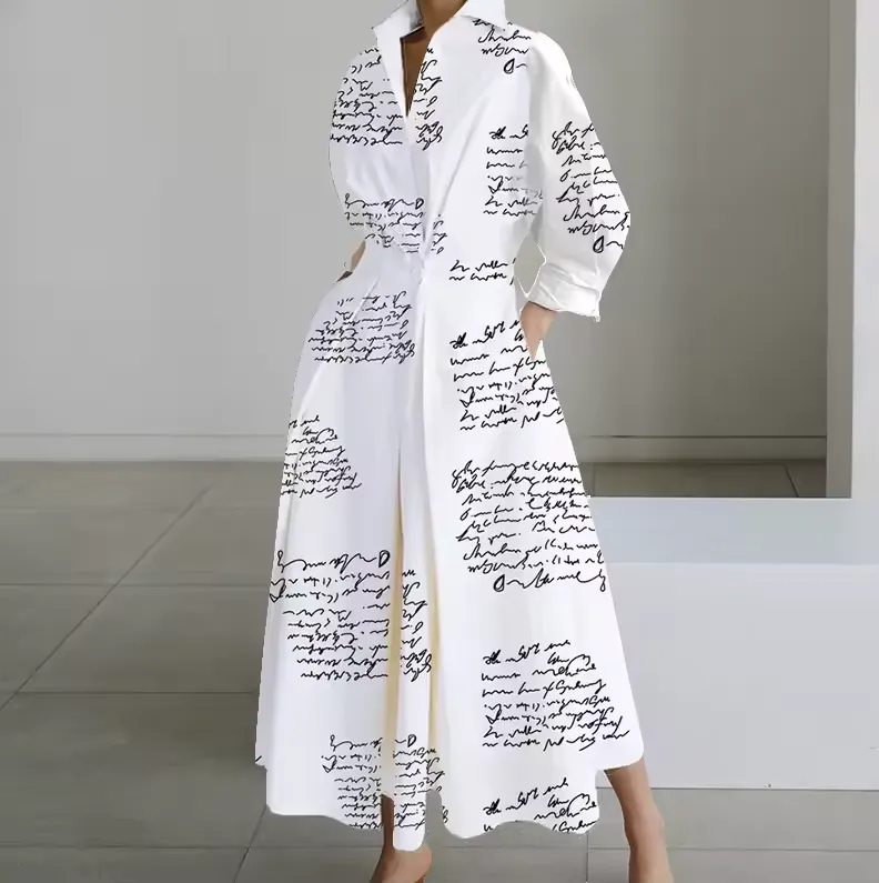 Elegant Button-Down Shirt Dress with Cinched Waist sold by Northstyle Fashion product image thumbnail 3
