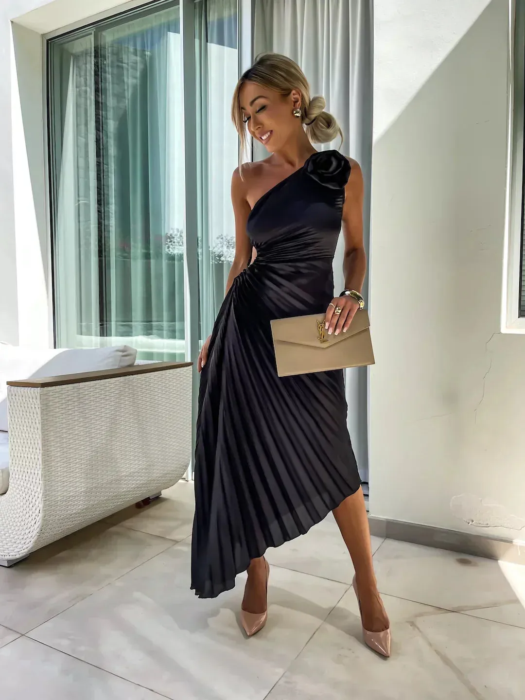 Lily - Romantic Floral One-Shoulder Dress sold by Northstyle Fashion product image thumbnail 5