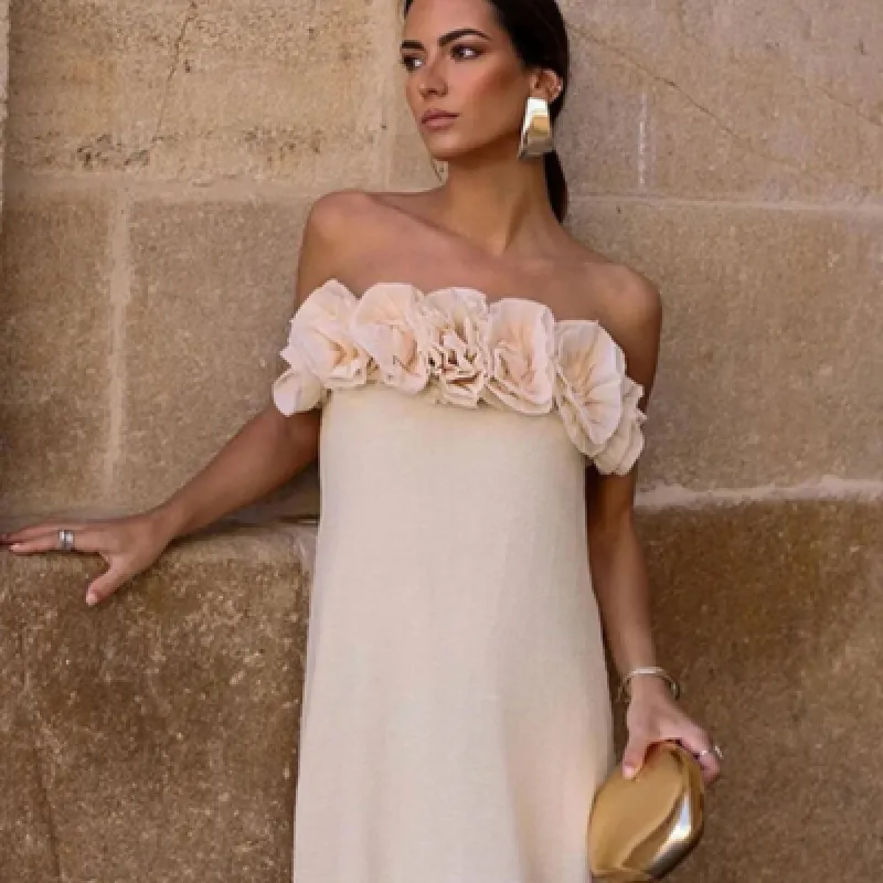 Mackenzie - Elegant Off-Shoulder Floral Maxi Dress made by Northstyle Fashion