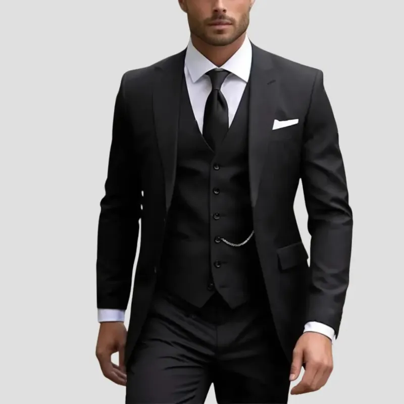 Men's Three-Piece Suit Tailored Slim Fit Blend for Weddings and Groomsmen made by Northstyle Fashion