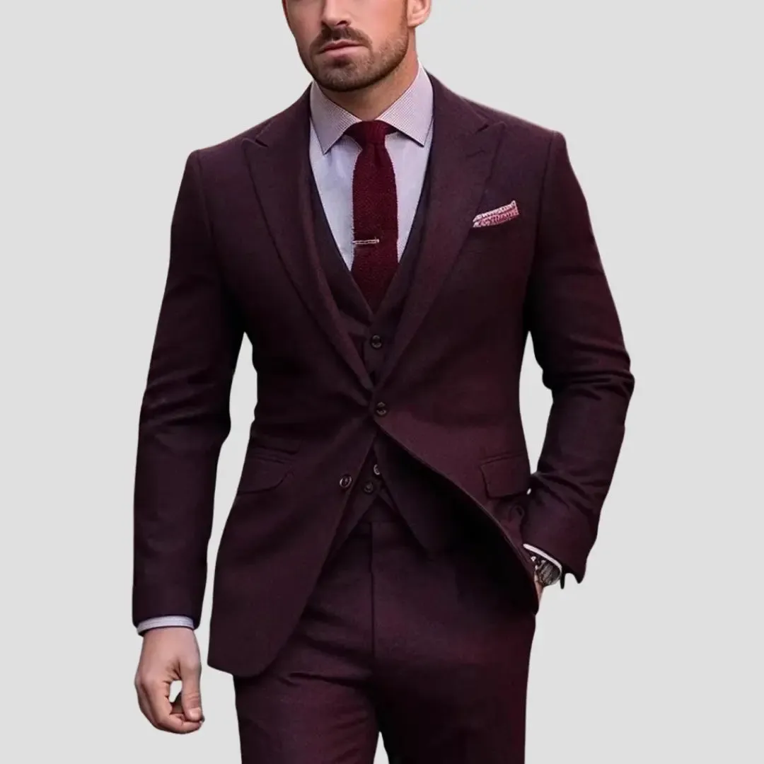 Men's Three-Piece Suit Tailored Slim Fit Blend for Weddings and Groomsmen sold by Northstyle Fashion product image thumbnail 2