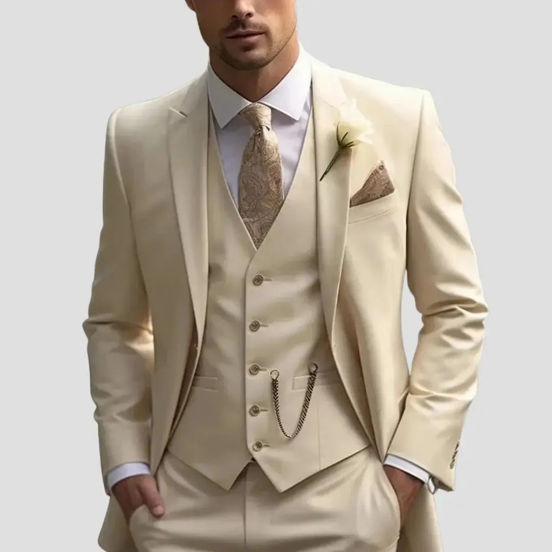 Men's Three-Piece Suit Tailored Slim Fit Blend for Weddings and Groomsmen sold by Northstyle Fashion product image thumbnail 3