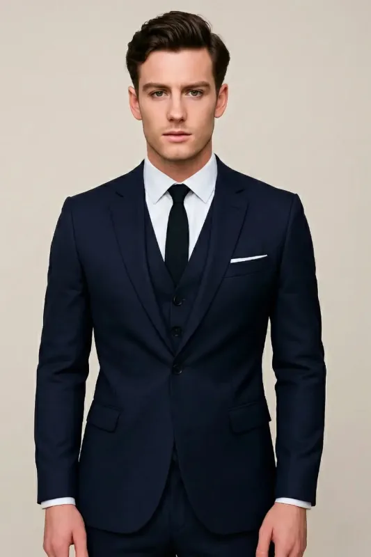 Men's 3-Piece Formal Slim Fit Suit - Single Breasted made by Northstyle Fashion