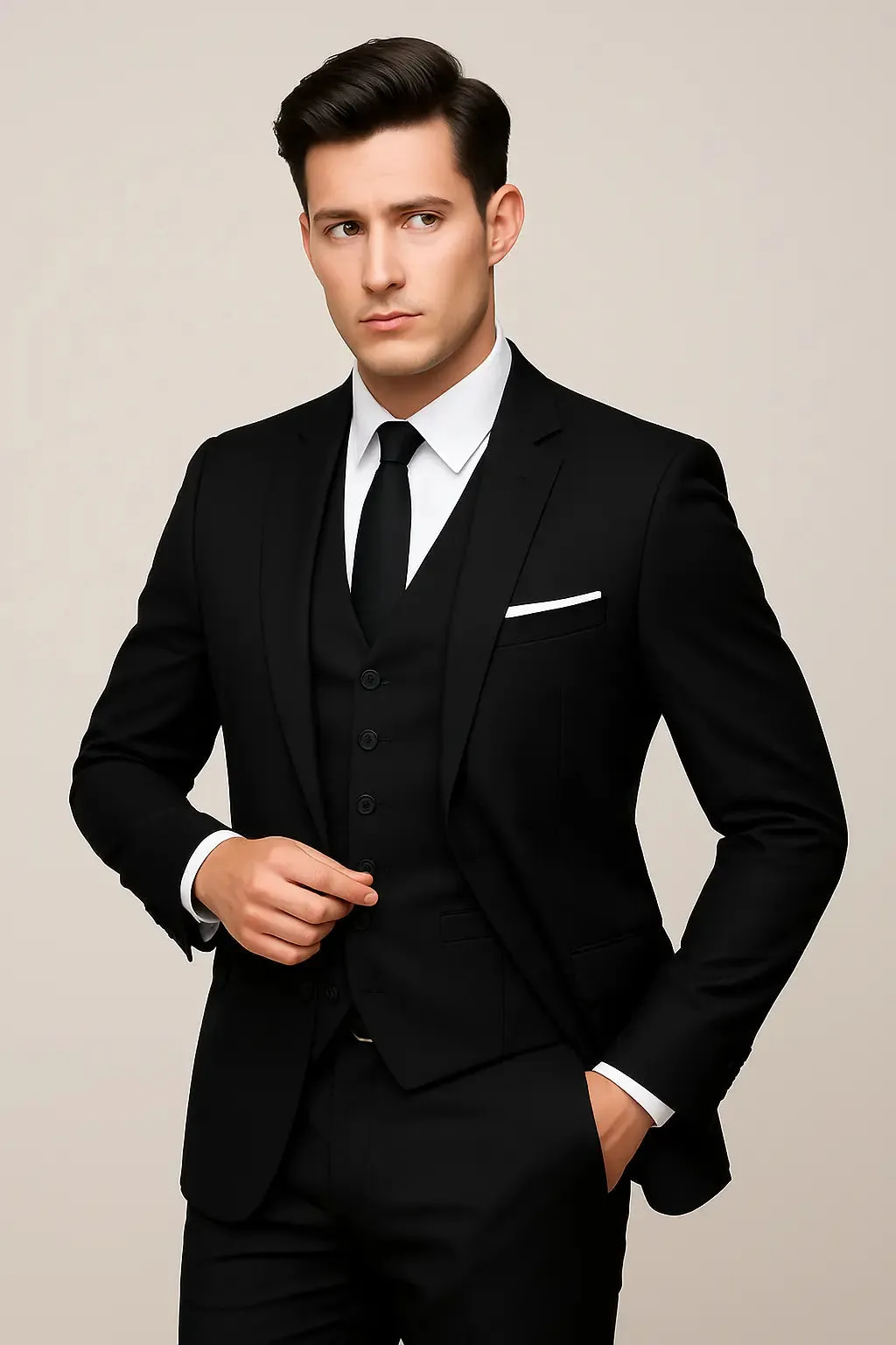 Men's 3-Piece Formal Slim Fit Suit - Single Breasted sold by Northstyle Fashion product image thumbnail 2