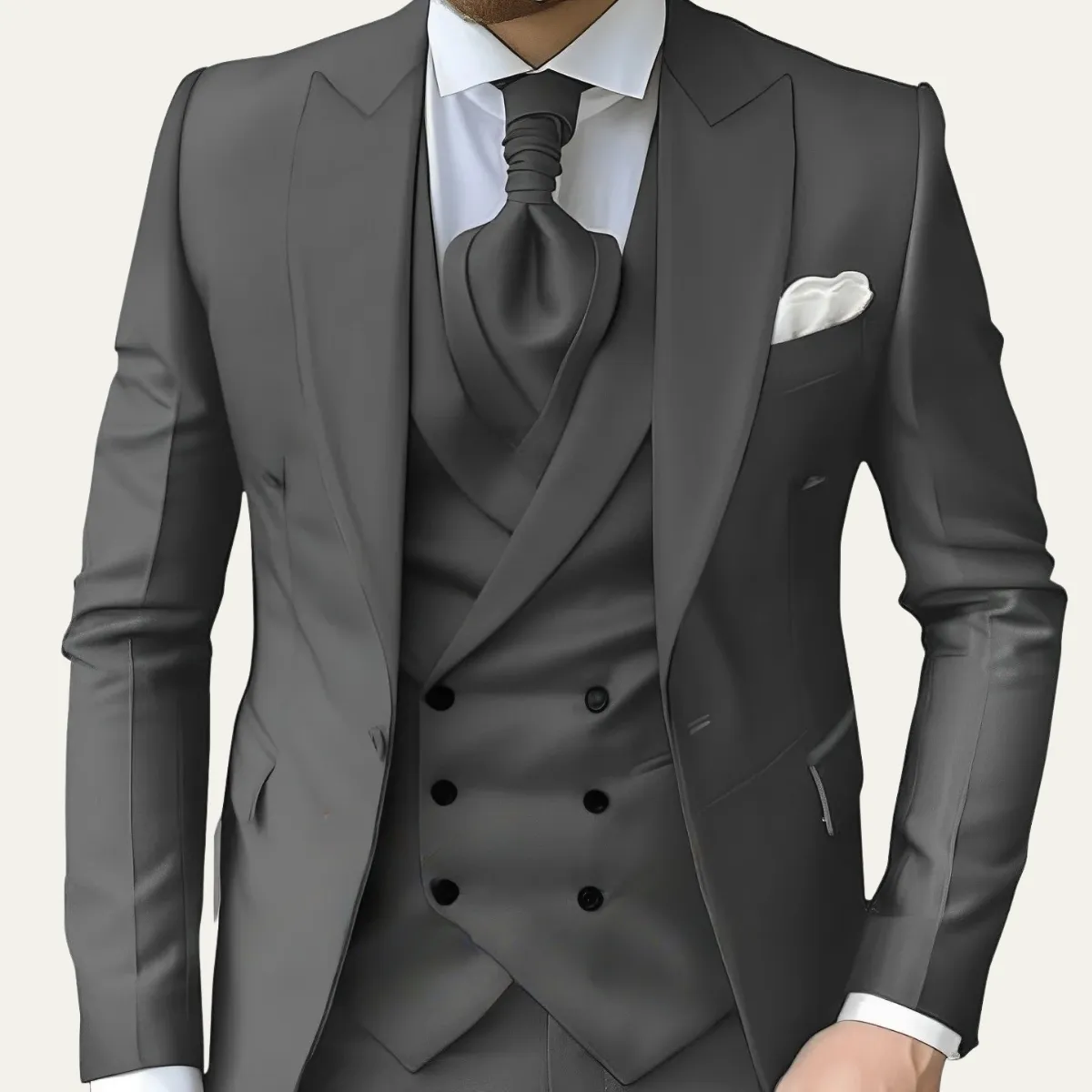 The Pegli Men’s 3 Piece Suit – Slim Fit Luxury Wedding & Dinner Suit Set sold by Northstyle Fashion product image thumbnail 2