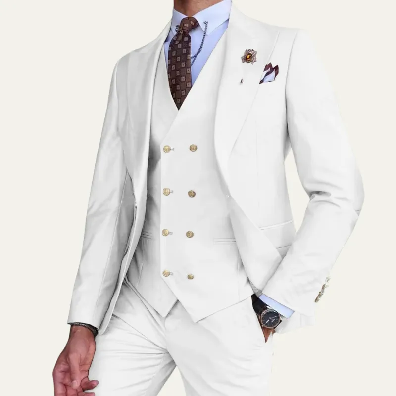 The Mantova Men’s Luxury 3 Piece Suit – Blazer Vest and Pants Formal Suit made by Northstyle Fashion