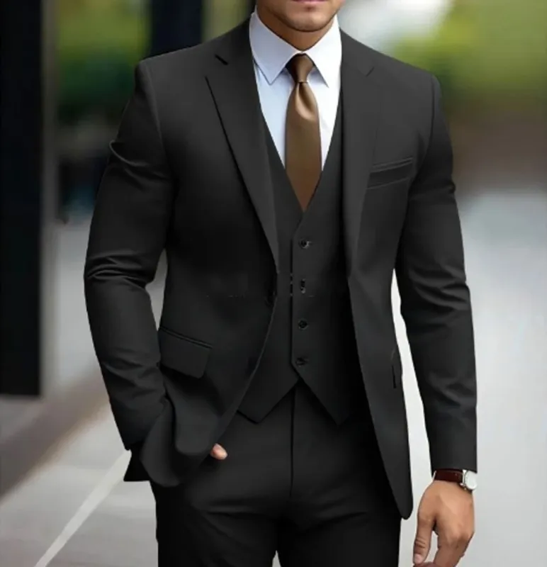 Men’s Suit Waistcoat And Trousers | Three Piece Slim Fit Formal Set With Blazer made by Northstyle Fashion