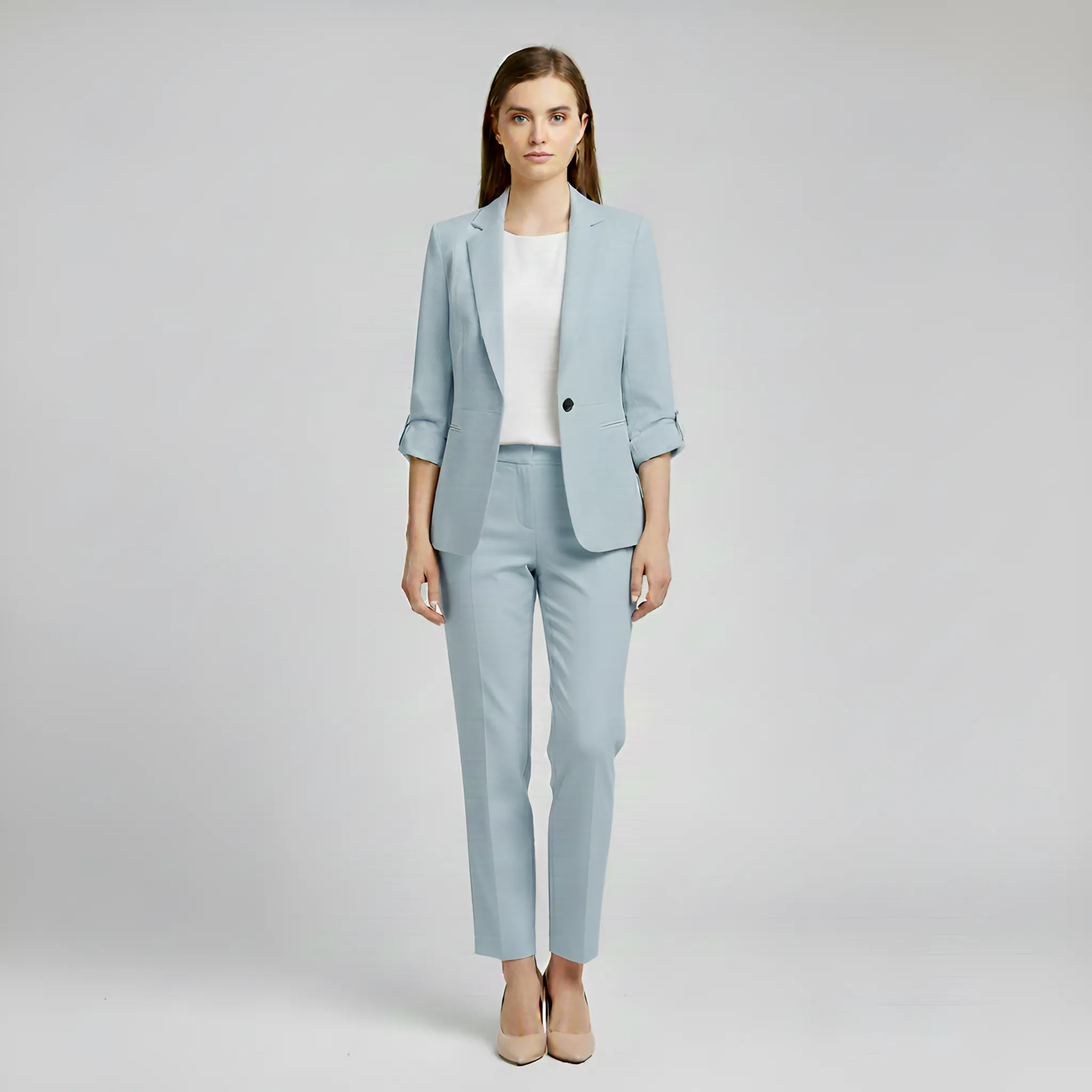 Elegant women's set with blazer and tailored trousers sold by Northstyle Fashion product image thumbnail 5
