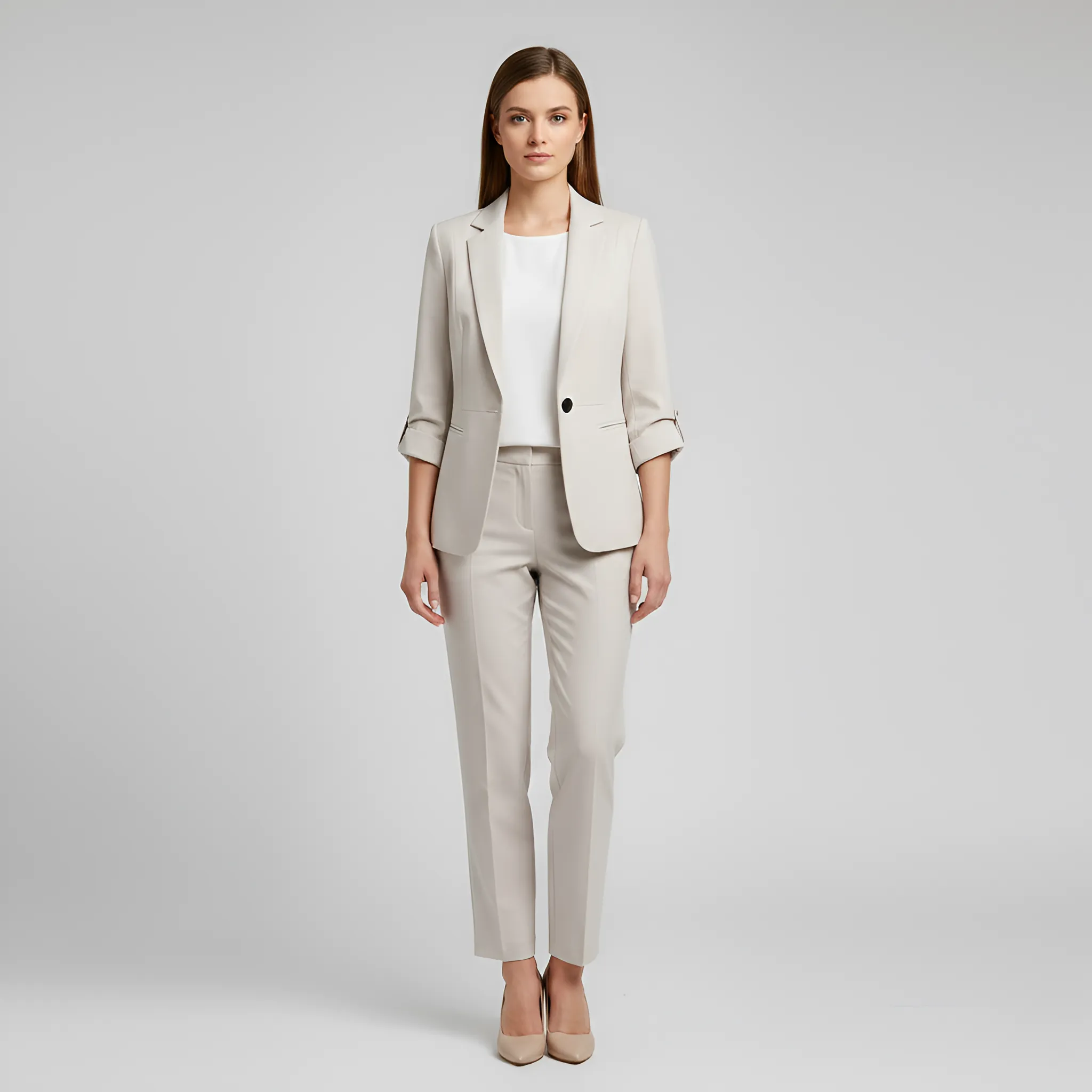 Elegant women's set with blazer and tailored trousers sold by Northstyle Fashion